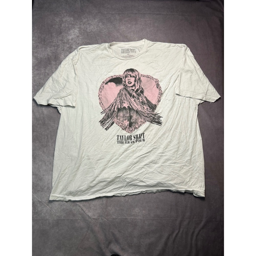 Taylor Swift The Eras Tour Unisex 3XL White Pink 2023 Concert Graphic T-Shirt